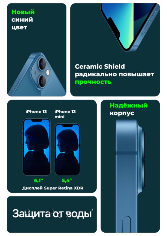 Смартфон Apple iPhone 13 128Gb Blue