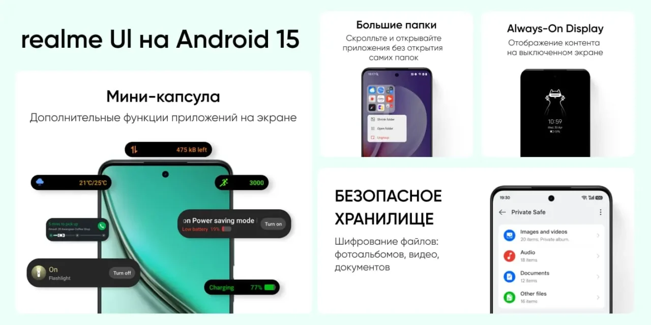 Смартфон REALME P3 Lite (RMX5300) 8/256Gb Зеленая Сосна 14