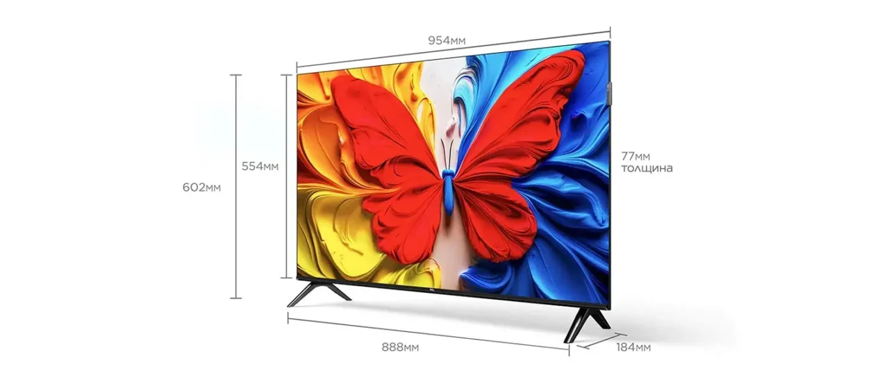 43" Телевизор TCL 43S5K черный QLED 1920x1080, Full HD, 60 Гц, Wi-Fi, Smart TV, Google TV 15
