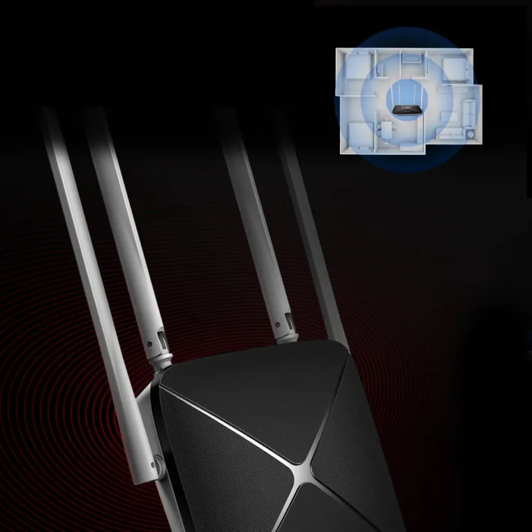 Беспроводной маршрутизатор MERCUSYS AC12 (3 LAN, 100 Мбит/с, 4 (802.11n), 5 (802.11ac), Wi-Fi 1167 М 5