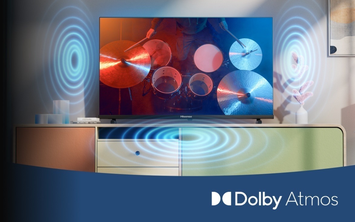 32" Телевизор Hisense 32A5Q черный 1920х1080, Full HD, 60 Гц, Wi-Fi, Smart TV, VIDAA 10 Hisense 32A5Q — Dolby Atmos, объёмный звук