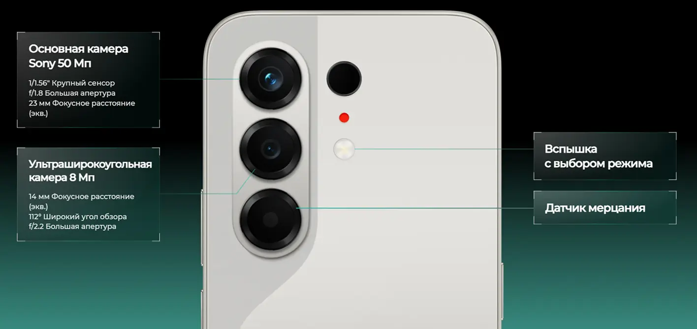 Смартфон TECNO Camon 50 8/256GB Moonshadow Black 15