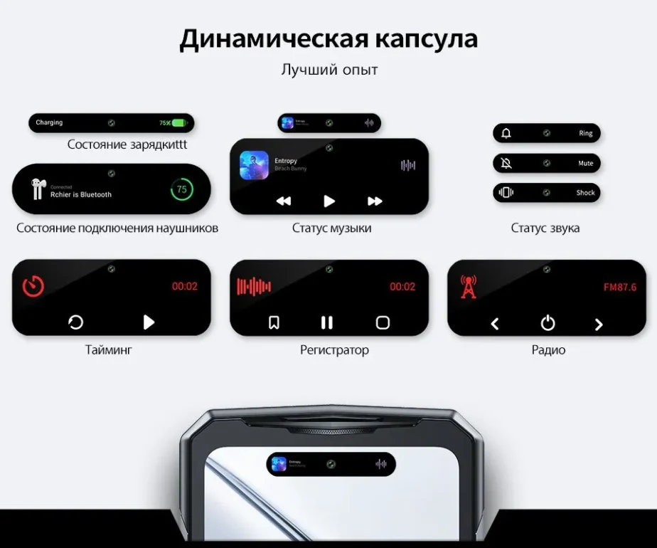 Смартфон DOOGEE V40 Pro 16/512Gb Midnight Blue 32