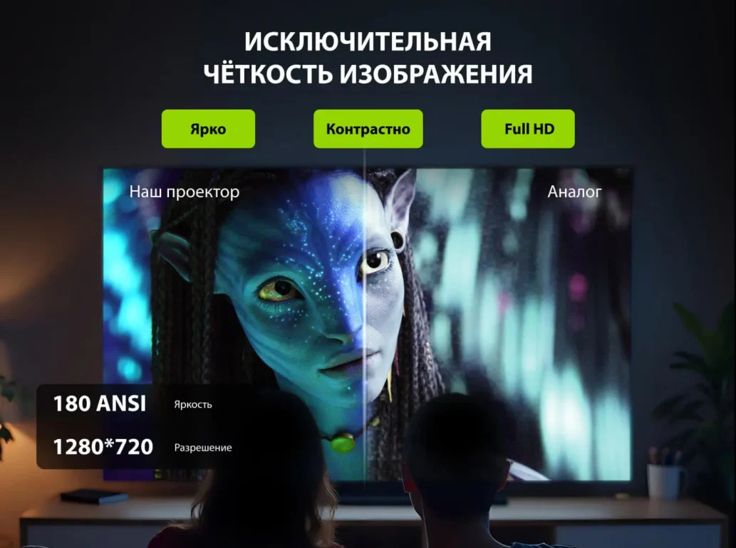 Проектор Cactus CS-PRE.05B.WXGA LCD 1800Lm (1280х720)1500:1 ресурс лампы:30000часов 1xUSB 2xHDMI, 1, 2