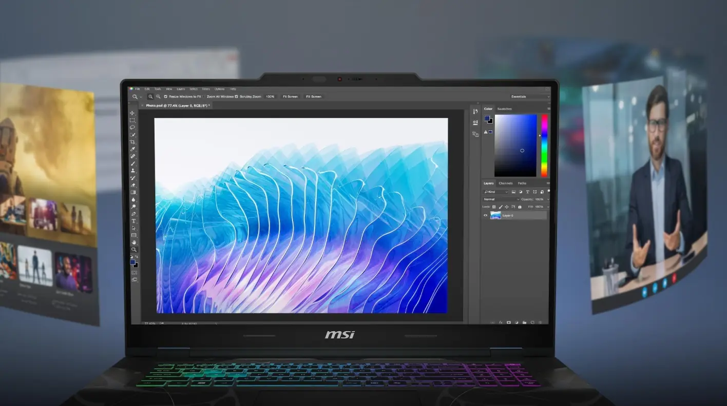 Ноутбук MSI Cyborg 17 B13WGKG-219XRU 17.3" IPS i7-13620H/32Gb/SSD1Tb/RTX 5070,черный (английская/рус 19