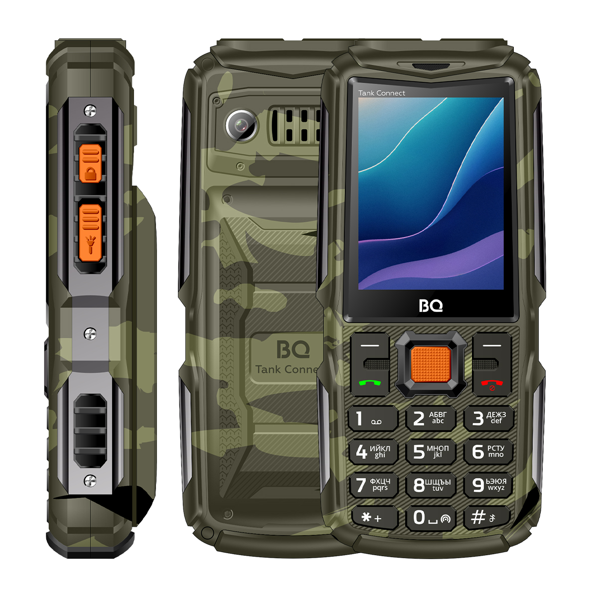 Мобильный телефон BQ 2430L Tank Power Connect Camouflage-Gunmetal 1 Мобильный телефон BQ 2430L Tank Power Connect Camouflage-Gunmetal 1