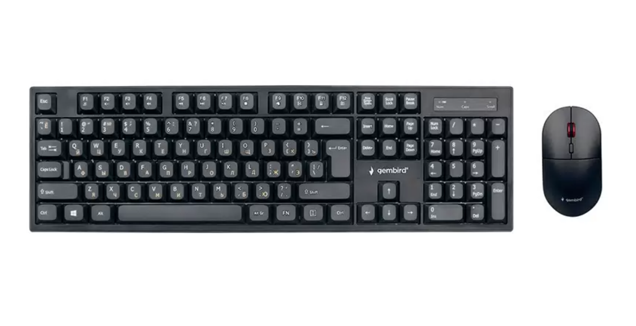 Беспроводной набор клавиатура + мышь Gembird KBS-6000, черный 1 Беспроводной набор клавиатура + мышь Gembird KBS-6000, черный 1
