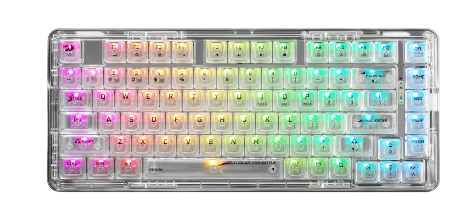 Клавиатура беспроводная механическая Redragon Elf Pro, RGB, BT+2.4G, белый 1 Клавиатура беспроводная механическая Redragon Elf Pro, RGB, BT+2.4G, белый 1