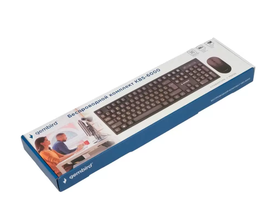 Беспроводной набор клавиатура + мышь Gembird KBS-6000, черный 10 Беспроводной набор клавиатура + мышь Gembird KBS-6000, черный 10