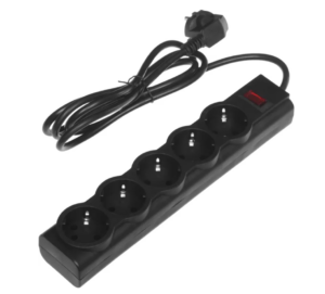 Сетевой фильтр Defender ES largo, 1.8м, черный, 5 розеток 1