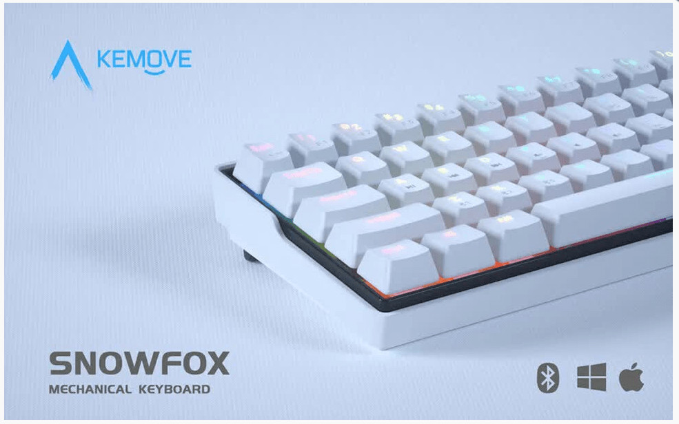 Клавиатура беспроводная механическая Kemove DK61 RGB/BT+USB/Blue Switch 3 Клавиатура беспроводная механическая Kemove DK61 RGB/BT+USB/Blue Switch 3