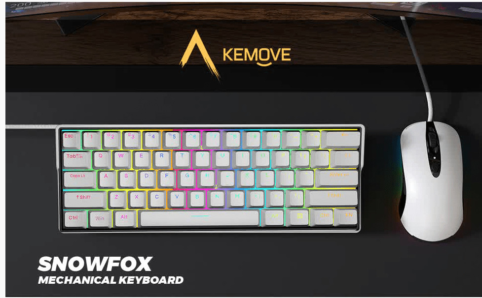 Клавиатура беспроводная механическая Kemove DK61 RGB/BT+USB/Blue Switch 4 Клавиатура беспроводная механическая Kemove DK61 RGB/BT+USB/Blue Switch 4