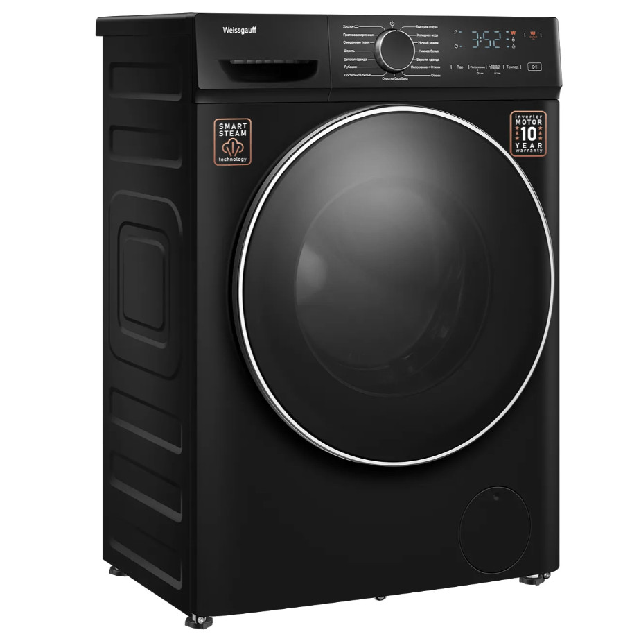 Стиральная машина Weissgauff WM 4627 Touch Inverter Steam Black 3 Стиральная машина Weissgauff WM 4627 Touch Inverter Steam Black 3