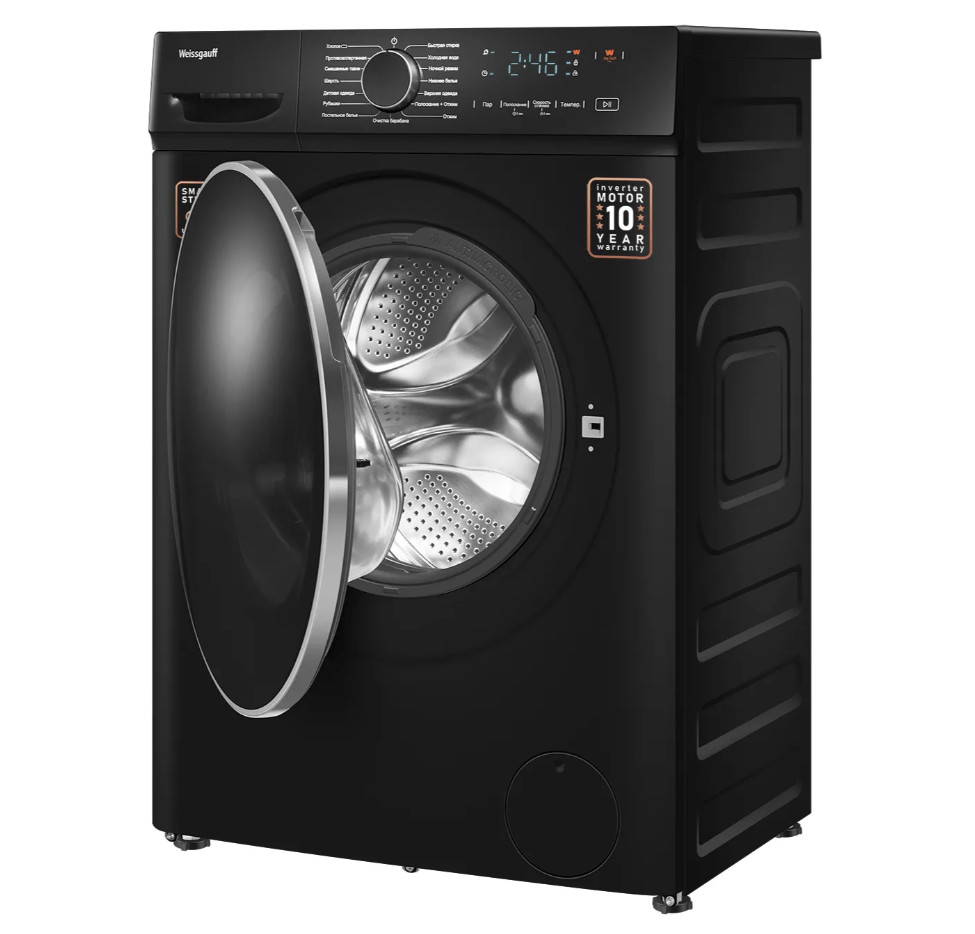 Стиральная машина Weissgauff WM 4627 Touch Inverter Steam Black 5 Стиральная машина Weissgauff WM 4627 Touch Inverter Steam Black 5