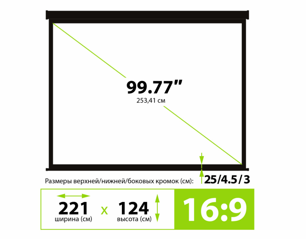 Экран для проектора Cactus 124.5x221см Wallscreen CS-PSW-124X221-BK 16:9 настен.-потолоч. рулон. чер 2 Экран для проектора Cactus 124.5x221см Wallscreen CS-PSW-124X221-BK 16:9 настен.-потолоч. рулон. чер 2