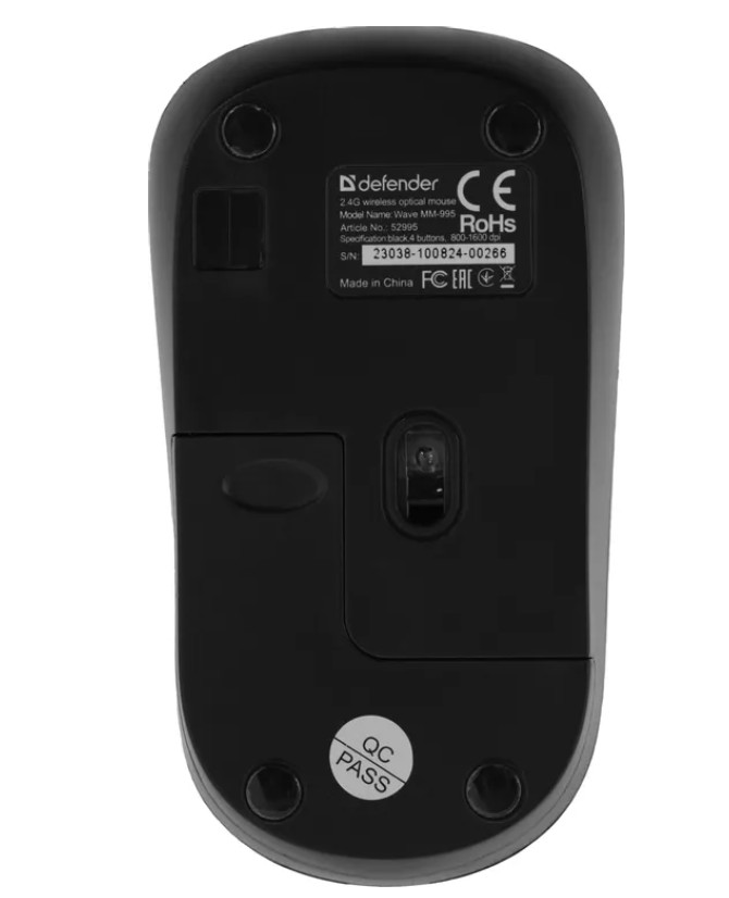Мышь беспроводная Defender Wave MM-995, черный 2 Мышь беспроводная Defender Wave MM-995, черный 2
