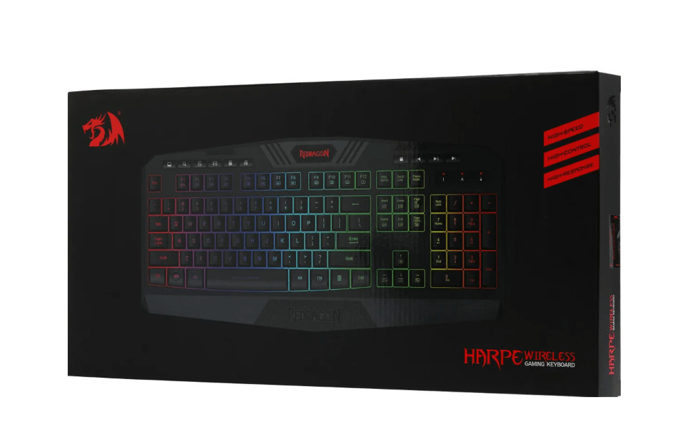 Клавиатура беспроводная Redragon Harpe Wireless RU, RGB, черный 8 Клавиатура беспроводная Redragon Harpe Wireless RU, RGB, черный 8