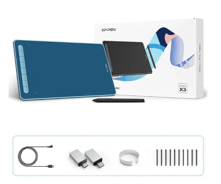 Графический планшет XPPen Deco L, синий 3 Графический планшет XPPen Deco L, синий 3