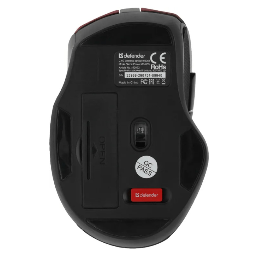 Мышь беспроводная Defender Prime MB-053, красный 2 Мышь беспроводная Defender Prime MB-053, красный 2