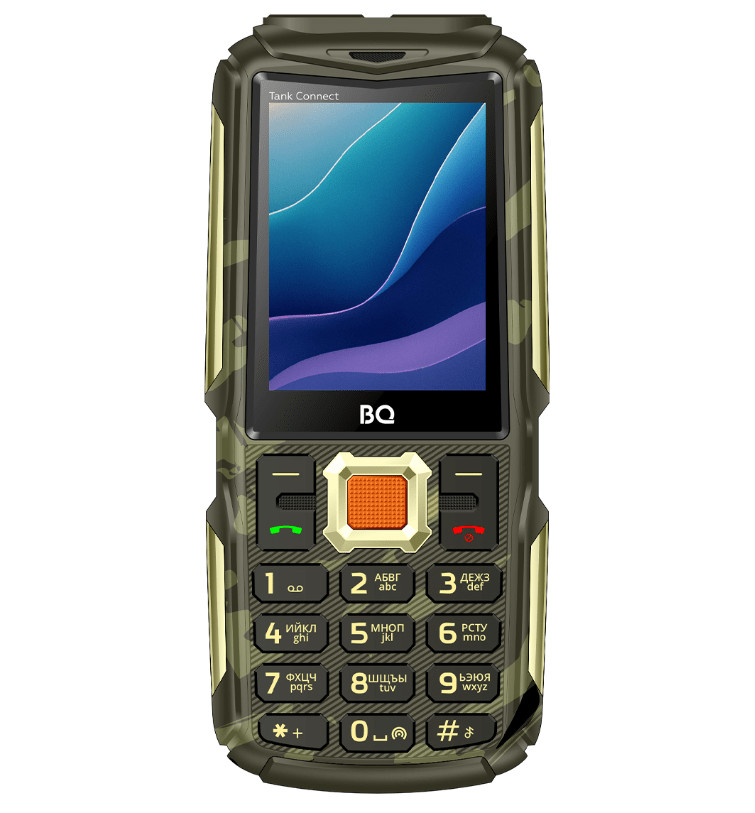 Мобильный телефон BQ 2430L Tank Power Connect Camouflage/Gold 2 Мобильный телефон BQ 2430L Tank Power Connect Camouflage/Gold 2