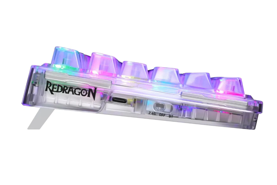 Клавиатура беспроводная механическая Redragon Elf Pro, RGB, BT+2.4G, белый 4 Клавиатура беспроводная механическая Redragon Elf Pro, RGB, BT+2.4G, белый 4