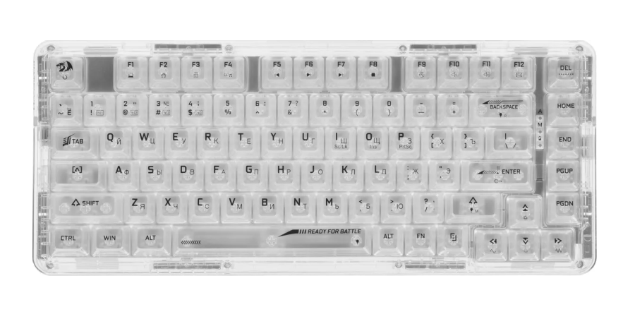 Клавиатура беспроводная механическая Redragon Elf Pro, RGB, BT+2.4G, белый 6 Клавиатура беспроводная механическая Redragon Elf Pro, RGB, BT+2.4G, белый 6