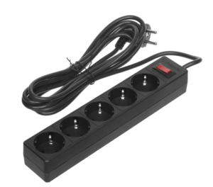 Сетевой фильтр Defender ES3, 3 м, черный, 5 розеток 1