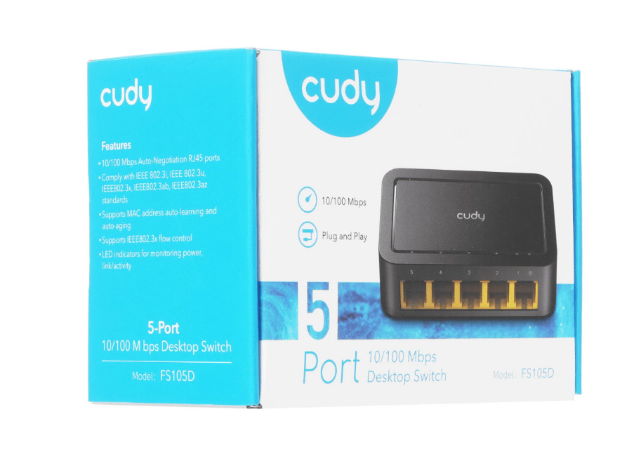 Коммутатор CUDY FS105D 5port 5 Коммутатор CUDY FS105D 5port 5