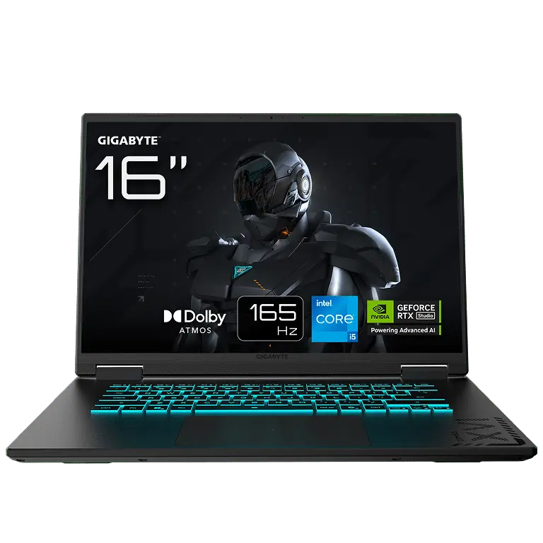 Ноутбук Gigabyte GAMING A16 i7 13620H (CTHI3KZC64SD) /32Gb/SSD1Tb/RTX5050 8Gb/16"/IPS/QHD+/DOS/grey 2