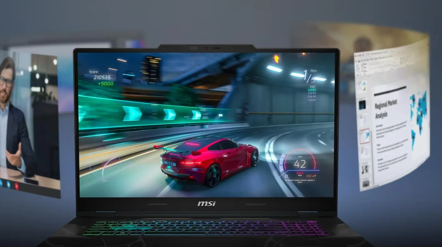 Ноутбук MSI Cyborg 17 B13WGKG-219XRU 17.3" IPS i7-13620H/32Gb/SSD1Tb/RTX 5070,черный (английская/рус 21