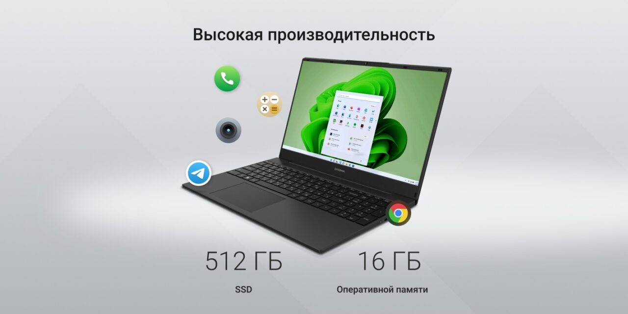 Ноутбук Digma EVE A5820 (DN15R3-ADXW01) 15.6", IPS, Ryzen 3 3200U/16/512/W11Pr, черный 5