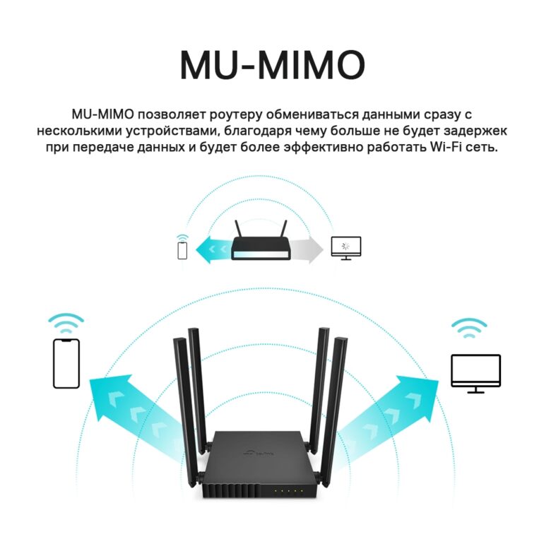 Беспроводной маршрутизатор TP-Link Archer C54 (4 LAN, 100 Мбит/с, 4 (802.11n), 5 (802.11ac), Wi-Fi 1 4