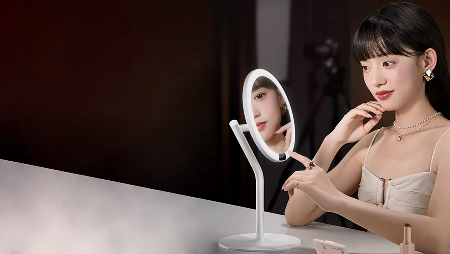 Зеркало косметическое Xiaomi AMIRO Mini 3 Desk Makeup Mirror AML021 White CN 2