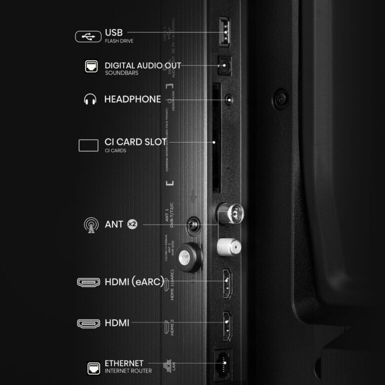 32" Телевизор Hisense 32A4Q черный 1366x768, HD, 60 Гц Wi-Fi, Smart TV, VIDAA 13