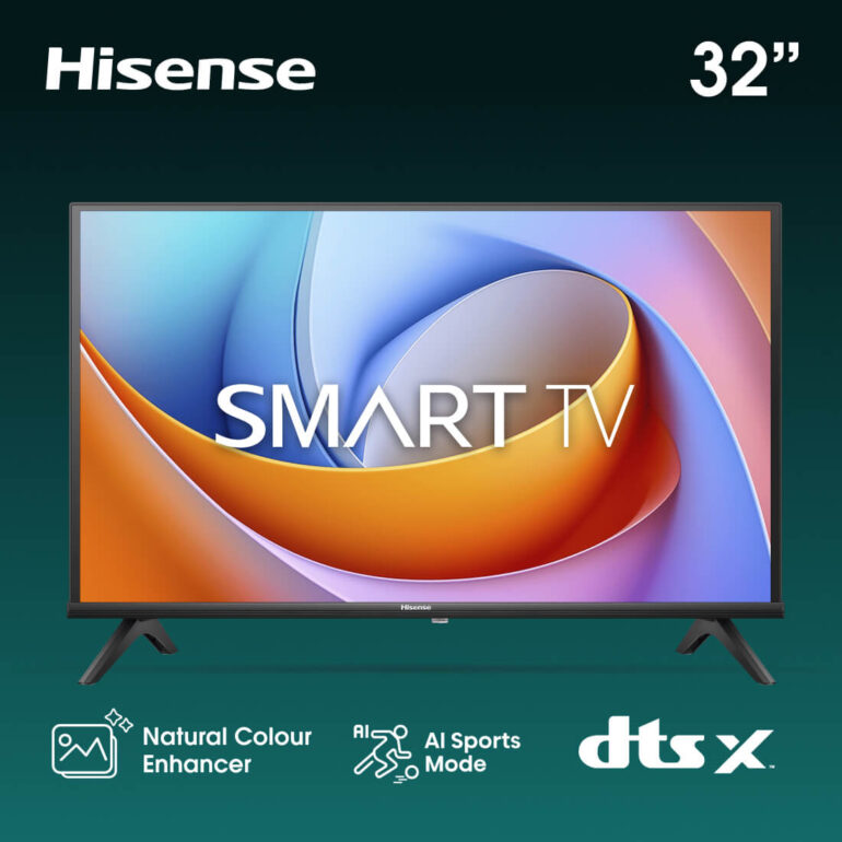32" Телевизор Hisense 32A4Q черный 1366x768, HD, 60 Гц Wi-Fi, Smart TV, VIDAA 15