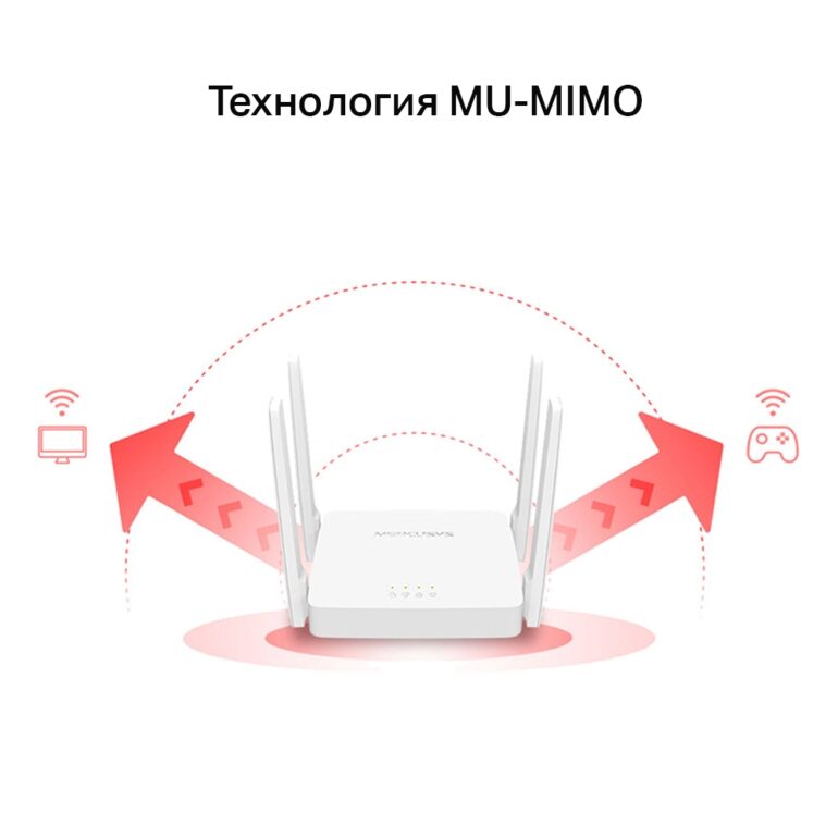 Беспроводной маршрутизатор MERCUSYS AC10 (2 LAN, 100 Мбит/с, 4 (802.11n), 5 (802.11ac), Wi-Fi 1167 М 4 AC10
