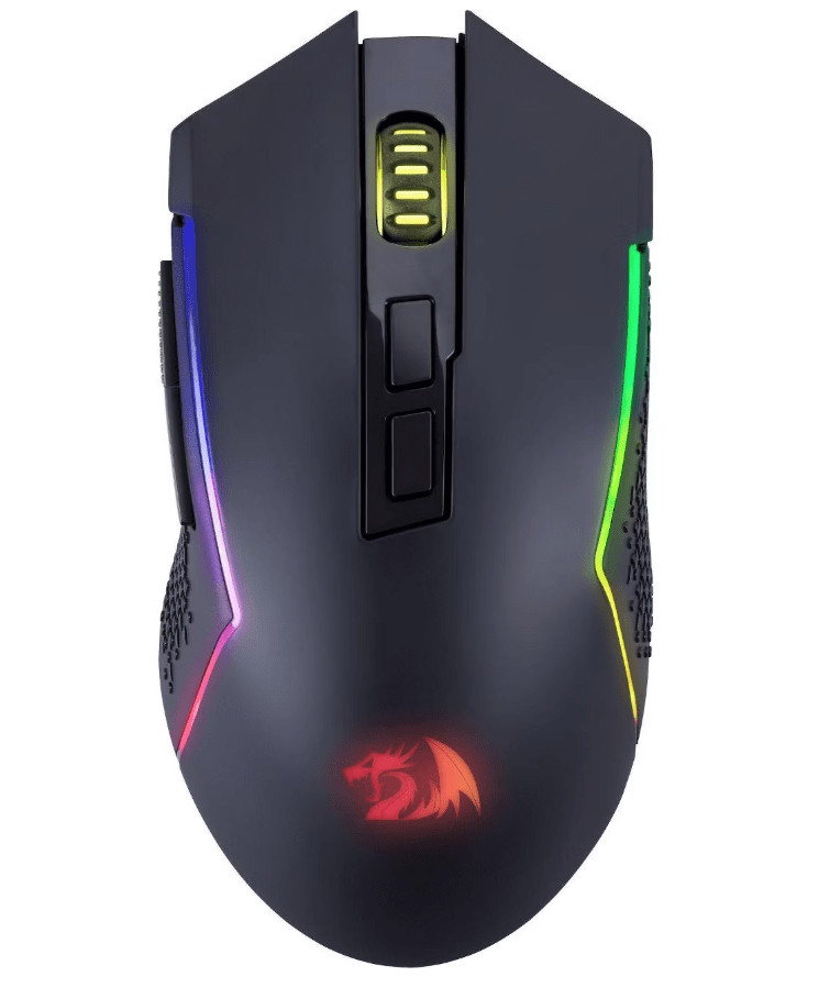 Мышь беспроводная игровая Redragon Trident, RGB, BT+2.4G, черный 1 Мышь беспроводная игровая Redragon Trident, RGB, BT+2.4G, черный 1