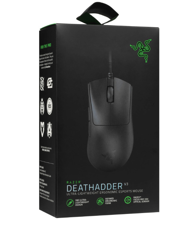 Мышь беспроводная игровая Razer DeathAdder V3 (RZ01-04640100-R3M1), черный 7 Мышь беспроводная игровая Razer DeathAdder V3 (RZ01-04640100-R3M1), черный 7