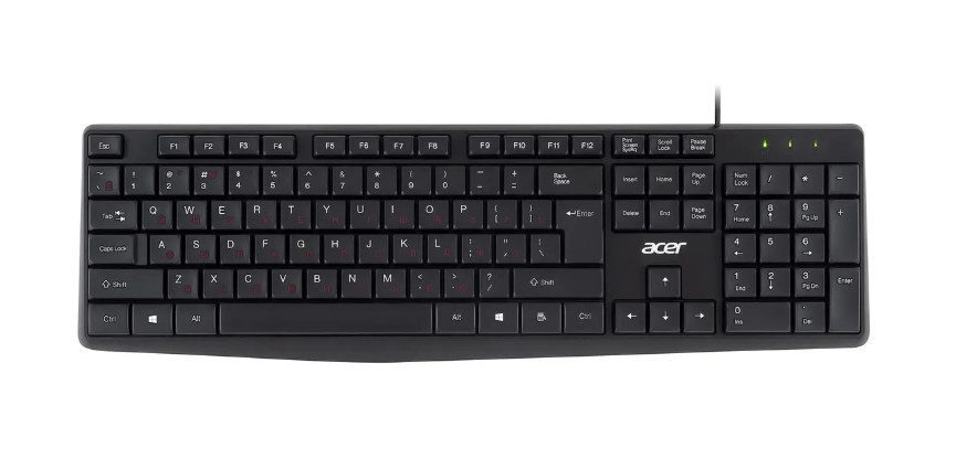 Клавиатура Acer OKW121, черный 1 Клавиатура Acer OKW121, черный 1