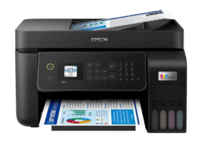 МФУ Epson L5290 Wi-Fi, черный (цветная печать, A4, 5760x1440 dpi, ч/б - 10 стр/мин (А4), факс, АПД, 1