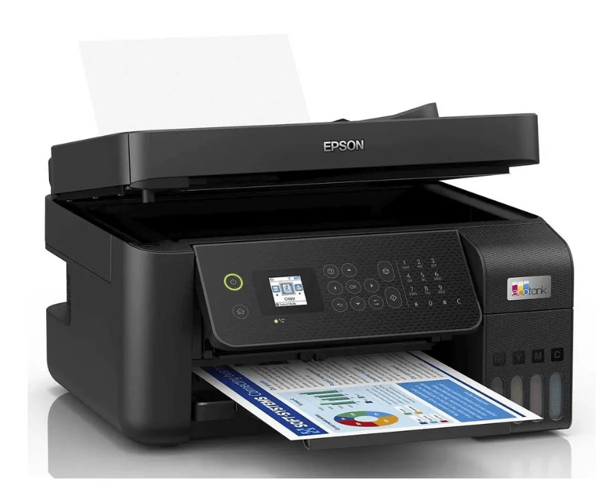МФУ Epson L5290 Wi-Fi, черный (цветная печать, A4, 5760x1440 dpi, ч/б - 10 стр/мин (А4), факс, АПД, 2 МФУ Epson L5290 Wi-Fi, черный (цветная печать, A4, 5760x1440 dpi, ч/б - 10 стр/мин (А4), факс, АПД, 2