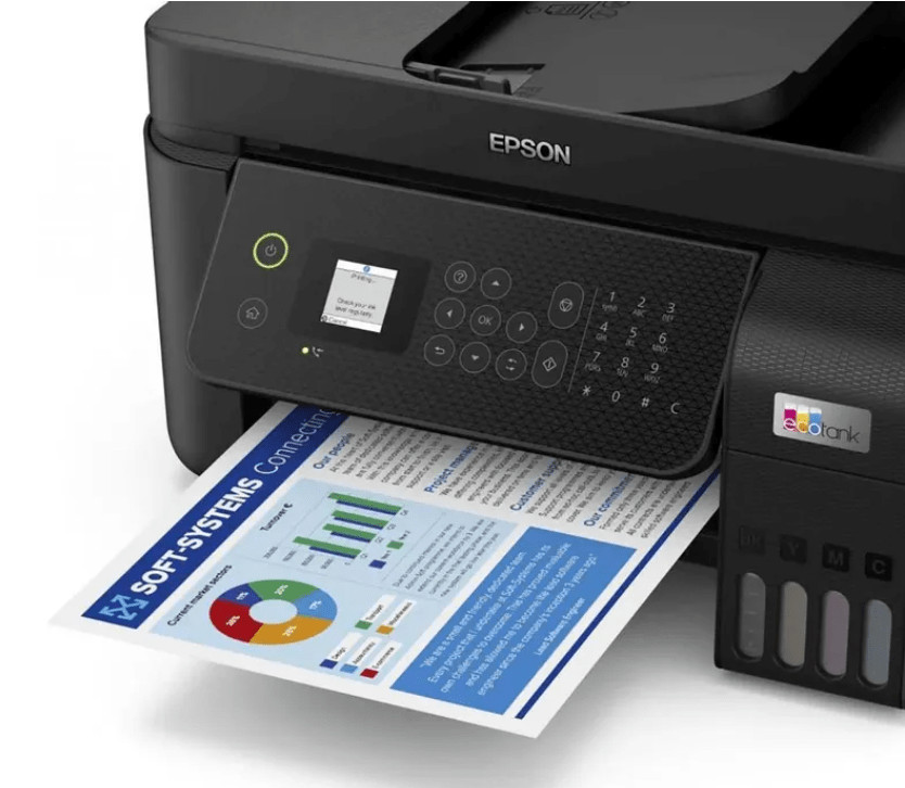 МФУ Epson L5290 Wi-Fi, черный (цветная печать, A4, 5760x1440 dpi, ч/б - 10 стр/мин (А4), факс, АПД, 3 МФУ Epson L5290 Wi-Fi, черный (цветная печать, A4, 5760x1440 dpi, ч/б - 10 стр/мин (А4), факс, АПД, 3