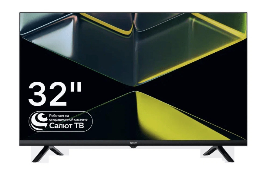 Телевизор 32" RAZZ HE32FSS25F HD, Smart Салют ТВ, WiFi, BT, USB, черный 2 Телевизор 32" RAZZ HE32FSS25F HD, Smart Салют ТВ, WiFi, BT, USB, черный 2
