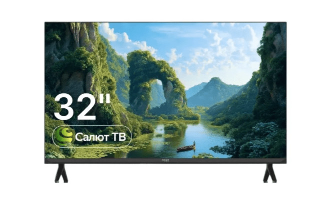 Телевизор 32" RAZZ HE32FSS25F HD, Smart Салют ТВ, WiFi, BT, USB, черный 1 Телевизор 32" RAZZ HE32FSS25F HD, Smart Салют ТВ, WiFi, BT, USB, черный 1