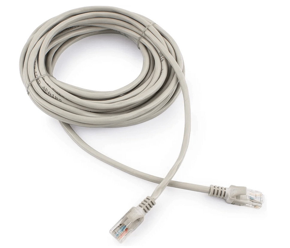 Патчкорд UTP Cablexpert PP6U-10M кат.6, 10м, литой, многожильный (серый) 1 Патчкорд UTP Cablexpert PP6U-10M кат.6, 10м, литой, многожильный (серый) 1
