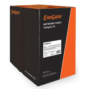 Кабель внешний витая пара Бухта 305м ExeGate UTP5e 4pr (0.51mm) CCA EX281819RUS 1
