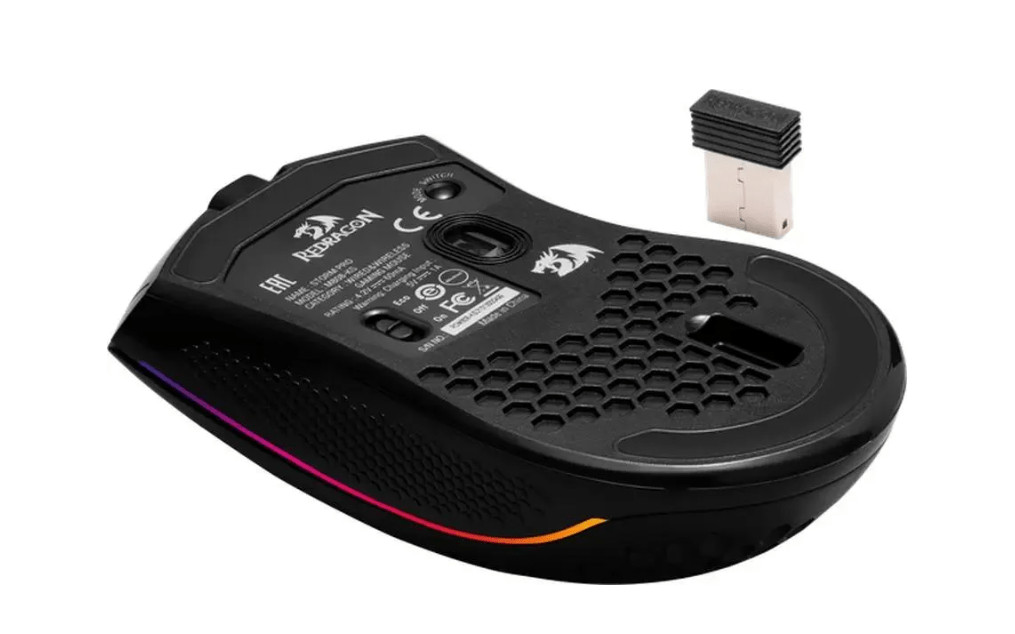 Мышь беспроводная игровая Redragon Storm Pro, RGB, черный 6 Мышь беспроводная игровая Redragon Storm Pro, RGB, черный 6