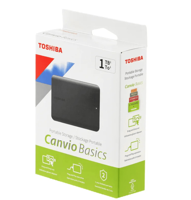 Внешний накопитель HDD 1Tb Toshiba Canvio Basics USB 3.2 Gen 1 (HDTB510EK3AA), черный 7 Внешний накопитель HDD 1Tb Toshiba Canvio Basics USB 3.2 Gen 1 (HDTB510EK3AA), черный 7