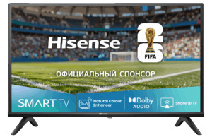32" Телевизор Hisense 32A4Q черный 1366x768, HD, 60 Гц Wi-Fi, Smart TV, VIDAA 1