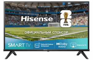 32" Телевизор Hisense 32A4Q черный 1366x768, HD, 60 Гц Wi-Fi, Smart TV, VIDAA 1